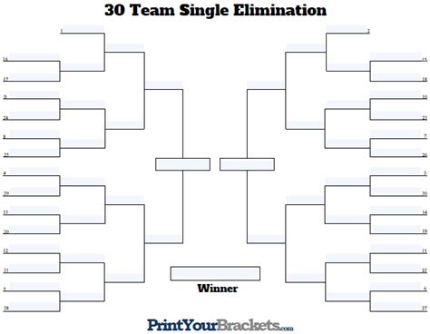 metal bracket 30|30 team bracket fillable.